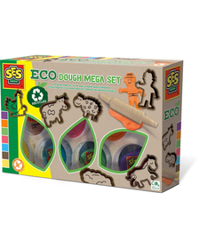 Set creativ - Plastilina eco cu unelte din lemn, set mare