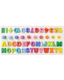 Jucarie din lemn - Tabla  didactica cu cifre si litere