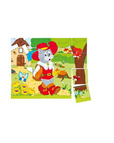 Puzzle din lemn cuburi - Basme 4 x 5