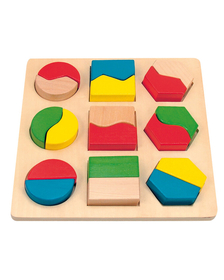 Puzzle din lemn - Forme si culori