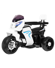 Motocicleta electrica cu pedale si maner parental HL108, alb