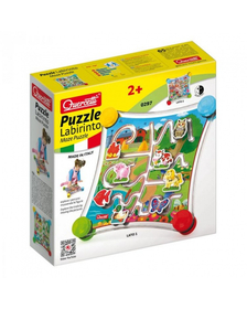 Joc labirint cu 2 fete Puzzle Labirinto, Quercetti