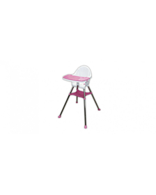 Scaun de masa pentru bebe Malipen, alb cu roz