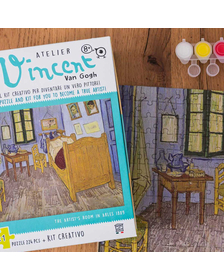 Kit Creativ si puzzle 224 piese Atelier Van Gogh, Ludattica, 8-9 ani +
