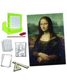 Kit Creativ si puzzle 224 piese Atelier Leonardo da Vinci, Ludattica, 8-9 ani +