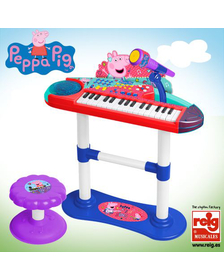 Keyboard electronic cu microfon si scaunel Peppa Pig