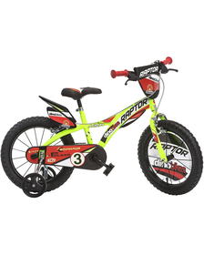 Bicicleta copii Dino Bikes 14" Raptor galben