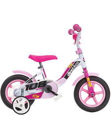 Bicicleta copii Dino Bikes 10" 108 Sport alb si roz