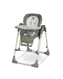 Lionelo - Scaun de masa si balansoar, 2 in 1, Laurice, Transformabil, Multifunctional, Inaltime si spatar reglabile, Cu melodii de leagan, 0 luni+, Conform cu standardele europene de securitate EN 14988, EN 16120, Verde