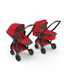 Carucior 2 In 1, Greentom, 100% Ecologic, Black Red