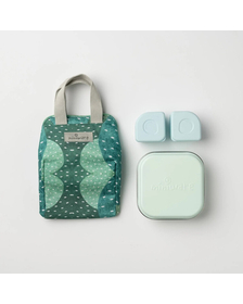 Set geanta termoizolanta Mealtote cu cutie Grow bento, Miniware Ready Go! Bento, 4 piese, Prickly Pear