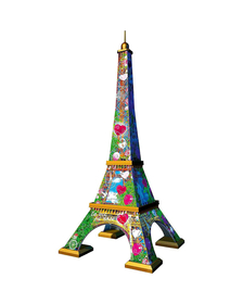 Puzzle 3D Turnul Eiffel Cu Inimioare, 216 Piese