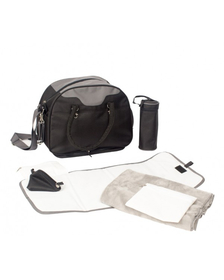 Geanta multifunctionala cu accesorii incluse BO Jungle pentru bebelusi neagra