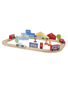 Circuit cu vehicule utilitare, Orange Tree Toys