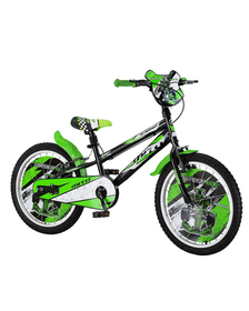 Bicicleta copii MITO BadKid, roti 20", negru verde, 7-10 ani