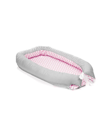 Baby nest, culcus saltea si protectie de pat detasabila, 90x40 cm, pink Fillikid