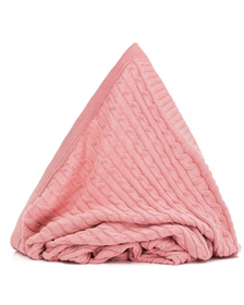 Patura tricotata 100% bumbac,100x80cm, Pink Fillikid