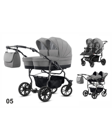 Carucior pentru gemeni Mikado TWIN 2023 T-05 3 in 1