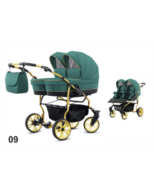 Carucior pentru gemeni Mikado TWIN 2023 T-09 2 in 1