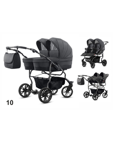 Carucior pentru gemeni Mikado TWIN 2023 T-10 3 in 1