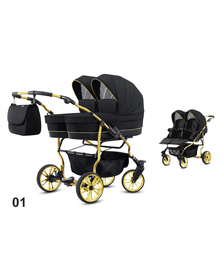 Carucior pentru gemeni Mikado TWIN 2023 T-01 2 in 1