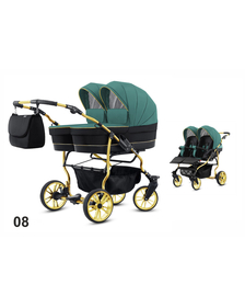 Carucior pentru gemeni Mikado TWIN 2023 T-08 2 in 1