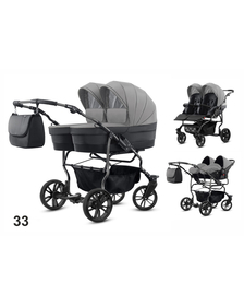 Carucior pentru gemeni Mikado TWIN 2023 T-33 3 in 1