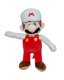 Jucarie din plus Mario cu sapca alba, 30 cm