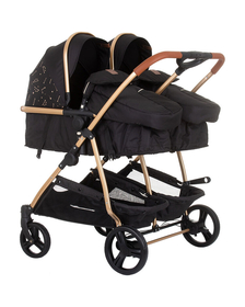 Carucior gemeni Chipolino Duo Smart 2 in 1 ebony