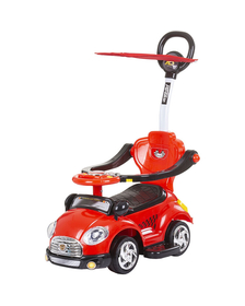 Masinuta de impins Chipolino Super Car red cu maner si copertina