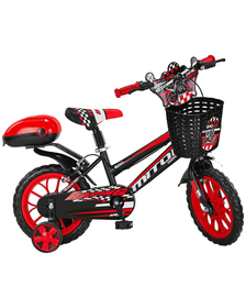 Bicicleta copii MITO BadKid, roti 15  , negru rosu, 4-6 ani