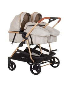 Carucior gemeni Chipolino Duo Smart 2 in 1 sand
