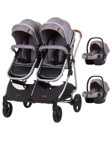 Carucior gemeni Chipolino Duo Smart 3 in 1 graphite