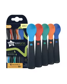Lingurite ergonomice Tommee Tippee, 4 luni +, Multicolor, 5 buc