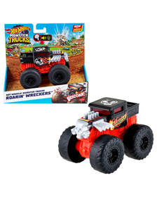 HOT WHEELS MONSTER TRUCK ROARIN WRECKERS BONE SHAKER CU FUNCTII SI SUNETE SCARA  1:43