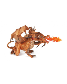 PAPO FIGURINA DRAGON CU DOUA CAPETE AURIU