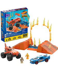 HOT WHEELS MONSTER TRUCK MEGA SET CONSTRUCTIE CURSA TIGER SHARK CHOMP