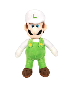 Jucarie din plus Luigi Fire (sapca alba), Super Mario, 38 cm