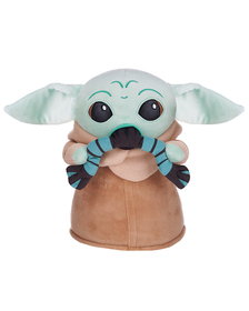 Jucarie din plus Baby Yoda cu broasca, Star Wars, 28 cm