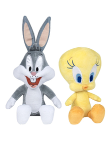 Set 2 jucarii din plus Bugs Bunny 18 cm si Tweety 16 cm (sitting)