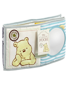 Jucarie - carte Winnie the Pooh cu doua fete pentru dezvoltare senzoriala