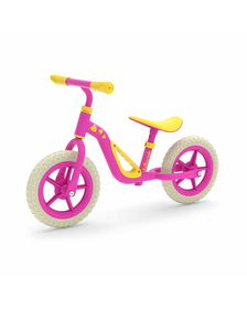 Bicicleta de echilibru usoara Charlie, Cu ghidon si sa reglabile, Greutate 2.5 Kg, Cu roti din spuma EVA, 10 inch, Pentru 18 luni - 48 luni, Chillafish, Pink