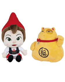 Set 2 jucarii din plus Juliete 28 cm & Lucky Cat 21 cm, Sherlock Gnomes