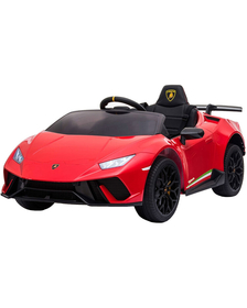 Masinuta electrica Chipolino Lamborghini Huracan red cu scaun din piele si roti EVA