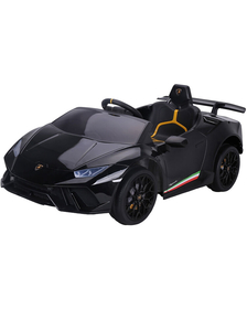 Masinuta electrica Chipolino Lamborghini Huracan black cu scaun din piele si roti EVA