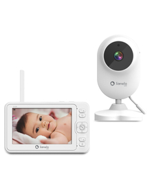 Lionelo - Video monitor Babyline 6.2, Conexiune Wi-Fi, Pana la 8h de functionare, Comunicare bidirectionala, Senzor de temperatura, Alb