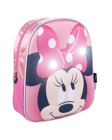 Rucsac Minnie Mouse 3D cu luminite, 25x31x10 cm