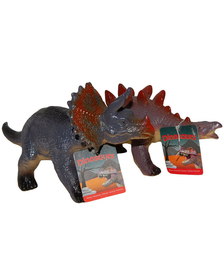 Set 2 figurine dinozauri din cauciuc, Triceratops si Stegosaurus, 32-34 cm