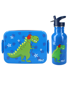 Set cutie alimente 16x13x5 cm si bidon inox 500 ml PrÃªt blue