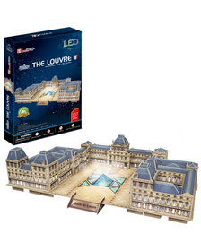 Puzzle 3D Cubic Fun LED Muzeul Louvre 137 piese